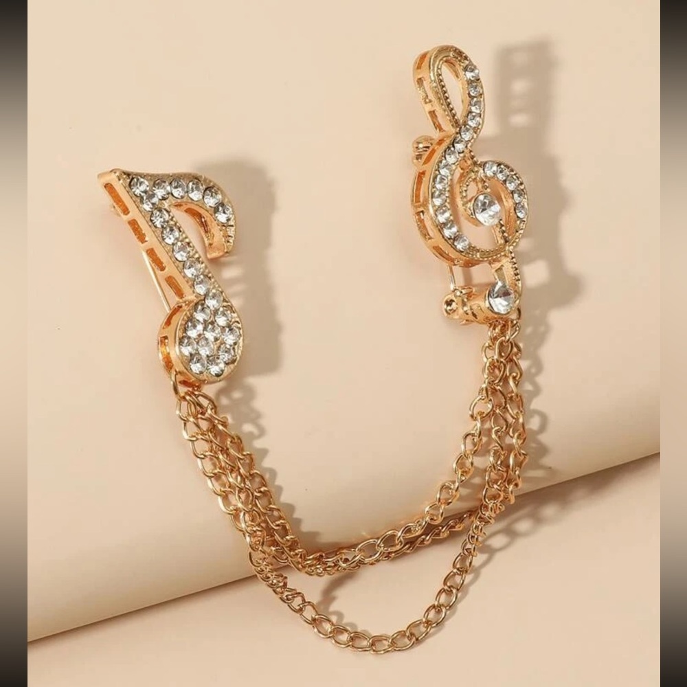 ๐ผ Music Note Treble Clef Chained Collar Tips ๐ผ - Picture 3 of 3